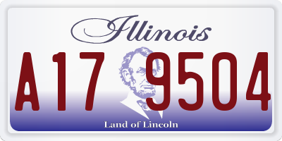 IL license plate A179504