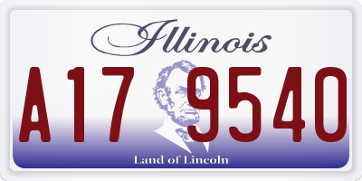 IL license plate A179540