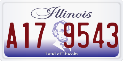 IL license plate A179543