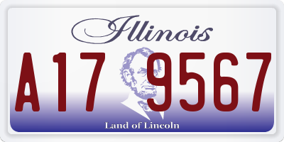 IL license plate A179567