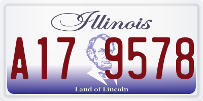 IL license plate A179578