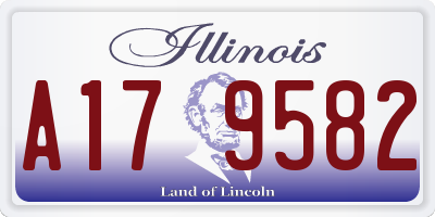 IL license plate A179582