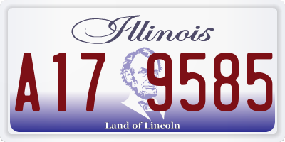 IL license plate A179585