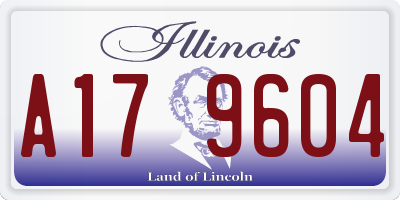 IL license plate A179604