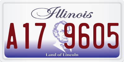 IL license plate A179605