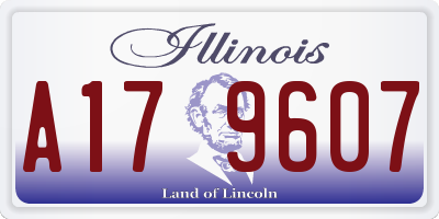 IL license plate A179607