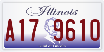 IL license plate A179610