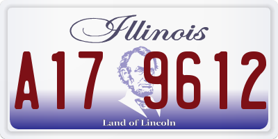 IL license plate A179612