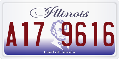IL license plate A179616