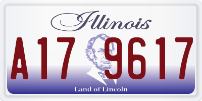 IL license plate A179617