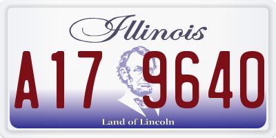 IL license plate A179640