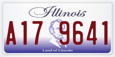 IL license plate A179641