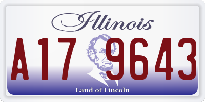IL license plate A179643