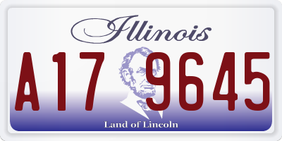 IL license plate A179645