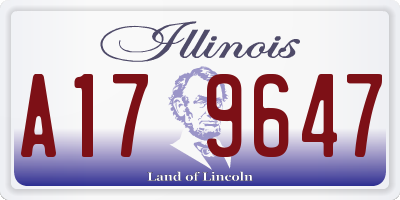 IL license plate A179647