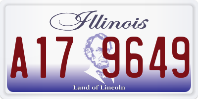 IL license plate A179649
