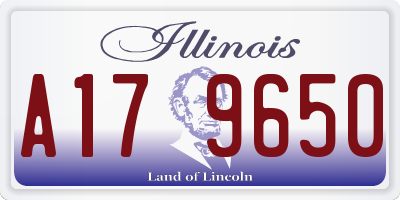 IL license plate A179650
