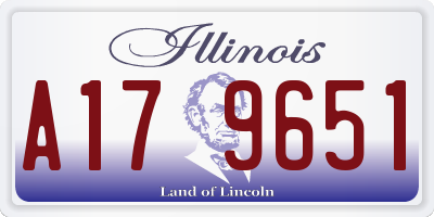 IL license plate A179651