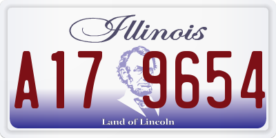 IL license plate A179654