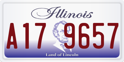 IL license plate A179657