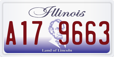 IL license plate A179663