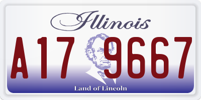 IL license plate A179667