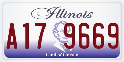 IL license plate A179669