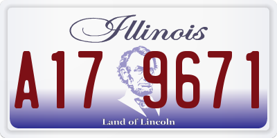 IL license plate A179671