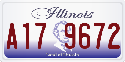 IL license plate A179672