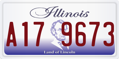 IL license plate A179673