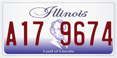 IL license plate A179674