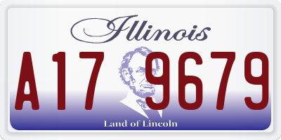 IL license plate A179679