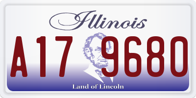 IL license plate A179680