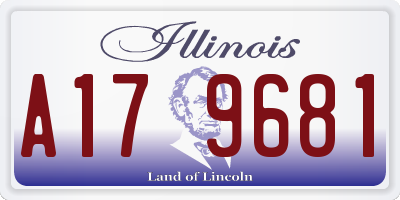 IL license plate A179681
