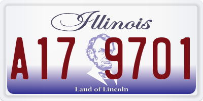 IL license plate A179701