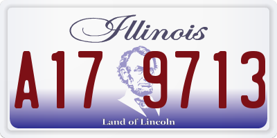 IL license plate A179713