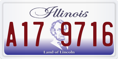 IL license plate A179716