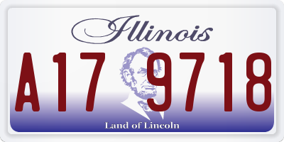 IL license plate A179718