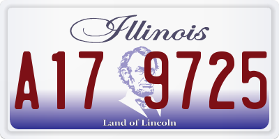 IL license plate A179725