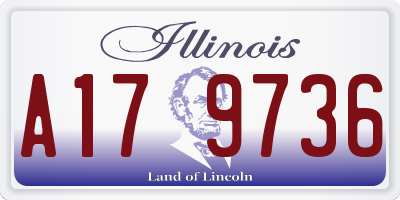 IL license plate A179736