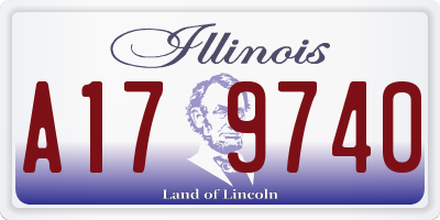 IL license plate A179740