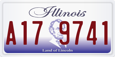 IL license plate A179741