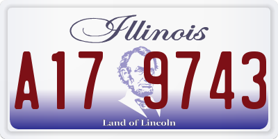 IL license plate A179743