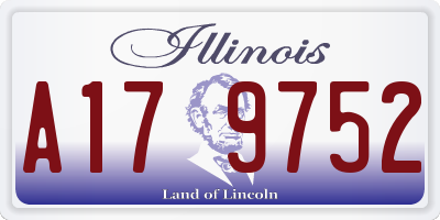 IL license plate A179752