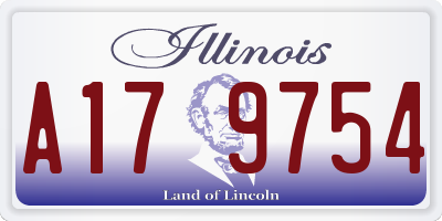 IL license plate A179754