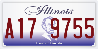 IL license plate A179755
