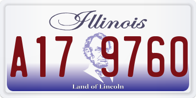 IL license plate A179760