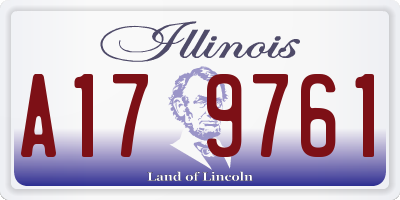 IL license plate A179761