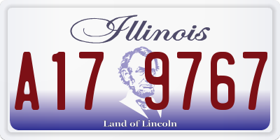 IL license plate A179767