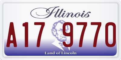 IL license plate A179770